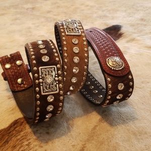 Mens Nocona belt hair on hide